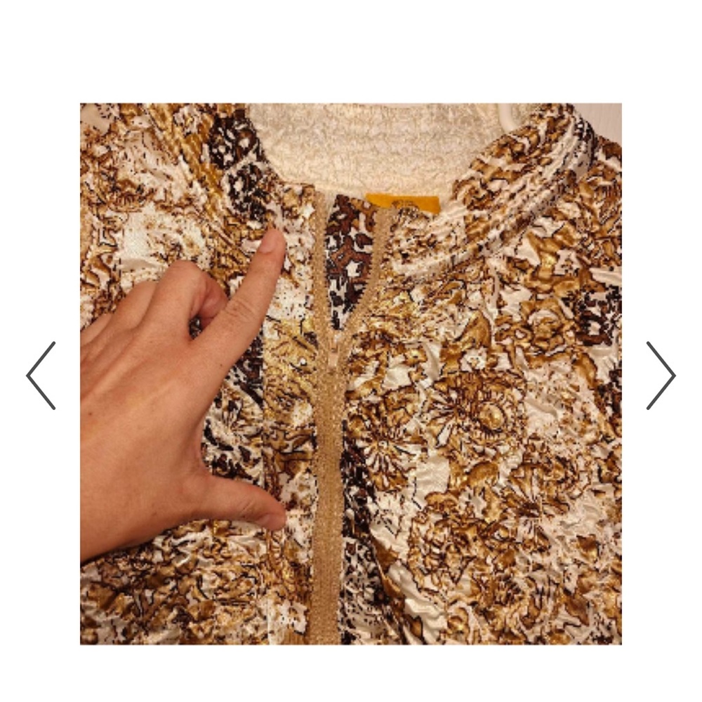 Ruby Rd. Brown and White Patterned Puffer‎ Jacket - Picture 4 of 4